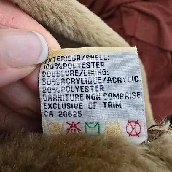 Vintage Guess Brown Penny Lane Faux Sherpa Jacket Size M - Picture 11 of 12